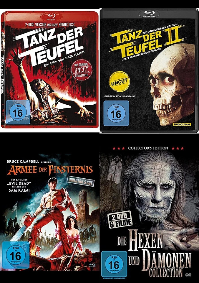 Evil Dead Uncut TANZ DER TEUFEL 1 2 3 Complete Collection 6 HEXEN DÄMONEN BluRay - Bild 1 von 1