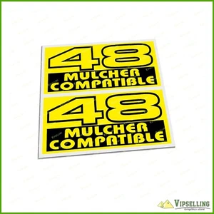 48 calcomanías adhesivas compatibles para plataforma cortacésped 7,75x3,5" pieza de tractor - Imagen 1 de 1