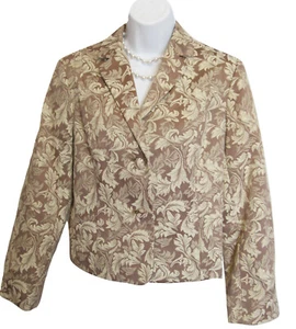 NEW Tapestry Blazer Jacket PETITE Size 14 14P Floral Rena Rowan Cocoa NWT Brown - Picture 1 of 6