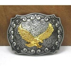 Engraved Gold Belt Buckle Tang Grass Pattern Buckle for Leather Belt