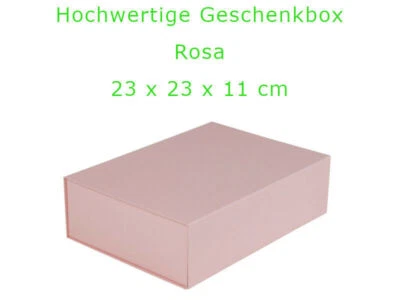Geschenkkarton / Geschenkbox / Magnetbox UNI Rosa matt 23 x 23 x 11 cm  - Bild 1 von 2