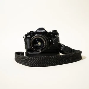 44" flach geflochtener Paracord Kameragurt 1" breit mit 2x Peak Design Anker - Bild 1 von 13