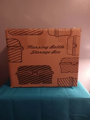  Baby Bottle Drying Rack with Cover Portable Nursing Bottle Storage Box purple  - Image 1 of 4