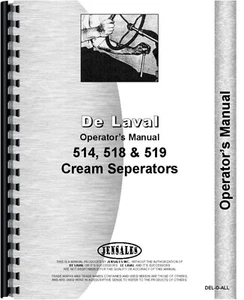 Delaval 514 518 519 Separador Crema Manual del Propietario Operador - Imagen 1 de 6