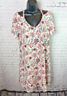Living Doll LA Dress Size 1 Women&#39;s Pink Floral Soft Stretchy Short Sleeve (A8)