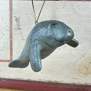 Manatee Ceramic Old World Christmas Ornament New Decoration DC714 David DeCamp - Picture 1 of 6