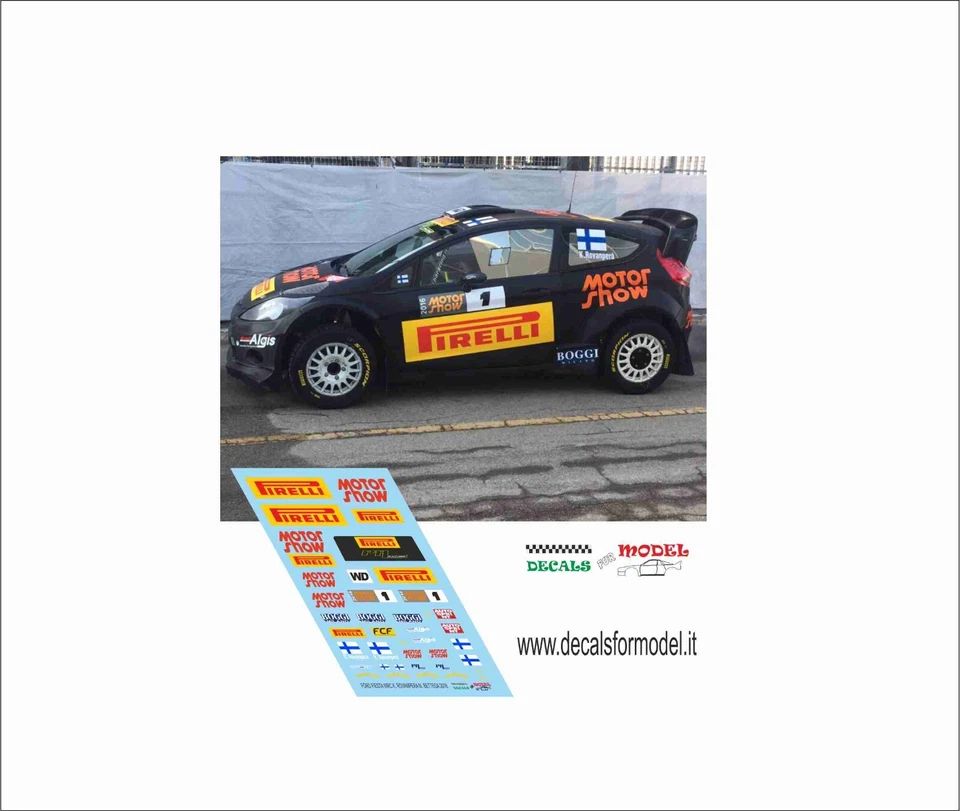 DECALS 1:43 FORD FIESTA WRC PIRELLI ROVANPERA MEMORIAL BETTEGA 2016 - Immagine 1 di 1