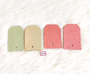 Mercancía vintage de los años 50 etiquetas vacías cartón decorativo coleccionable 4 piezas CB845 - Imagen 1 de 3