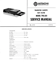 Service Manual Instructions for hitachi TPQ-201 - Picture 1 of 1
