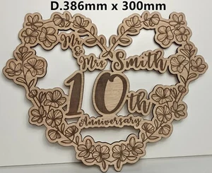 personalised laser cut wood plaque wall door sign photo name word number letter - Picture 1 of 63