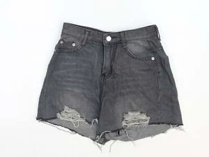 Miss Pineapple Womens Grey Cotton Blend Cut-Off Shorts Size W26 - Picture 1 of 12
