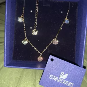 Swarovski necklace with charms Gold-Plated Multicolor Crystal Authentic 5392917 - Picture 1 of 11