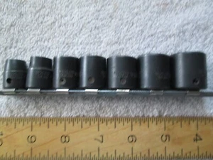 Snap On 7 Piece 3/8” Drive Shallow Impact Socket Set ( 3/8” - 3/4”) - Exc Cond - Picture 1 of 3