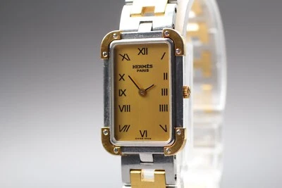 "Exc+5" Vintage HERMES Croisiere 18mm Damen römisches Zifferblatt Quarzuhr aus Japan - Bild 1 von 4