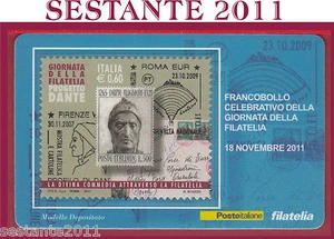 TESSERA FILATELICA FRANCOBOLLO CELEBRATIVO GIORNATA DELLA FILATELIA 2011 Q74 - Imagen 1 de 1