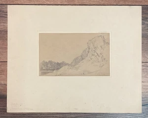 Hummel, Carl 1821-1907 Bleistiftzeichnung des Trothaer Felsen( Halle a.d. Saale) - Bild 1 von 4