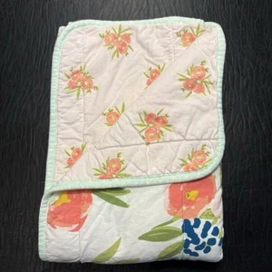 CLOUD ISLAND Floral Crib Cuna Baby Blanket Quilted Reversible Flowers Target - Picture 1 of 5