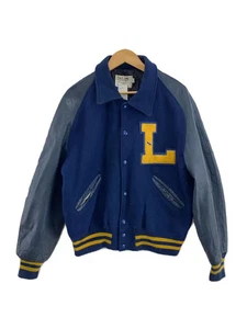 DeLONG Stadium Jacket, Large, Wool, NVY, Solid Color - Picture 1 of 7