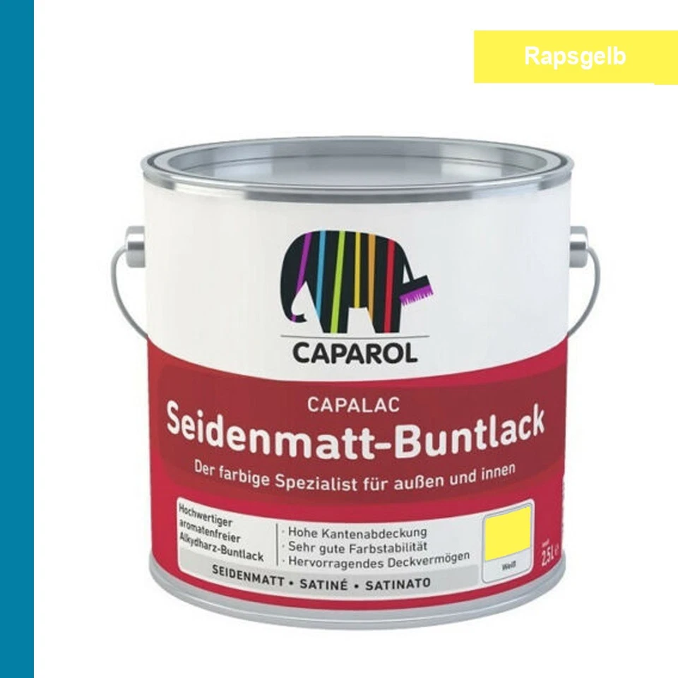 Buntlack Caparol Capalac Seidenmatt 125 ml - Hochwertiger Bautenlack Rapsgelb - Bild 1 von 1