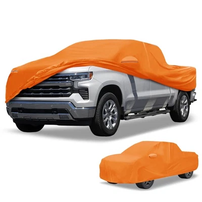 Car Cover Waterproof All Weather for chevy Silverado Orange Cotton with Zipper Foto 1 de 4