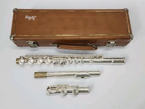 Vtg Artley 18-0 "C" Flute Nickel Silver -Nogales ARIZ USA With Case - Picture 1 of 22