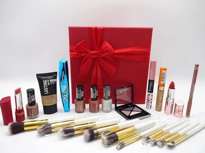 RIMMEL LONDON Beauty Geschenkkorb für Frauen, Samantha 2tlg Parfum Set, 8tlg Make Up Geschenk verpackt