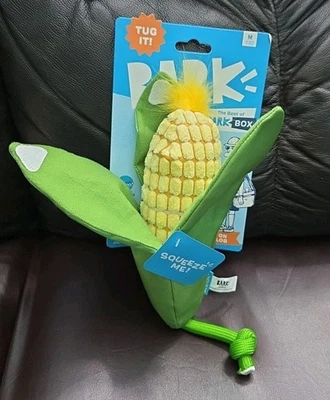 Bark 13" Corn On The Slob Dog Toy w/Squeaker, Crinkle & Rope, Tug Toy New - Imagem 1 de 3