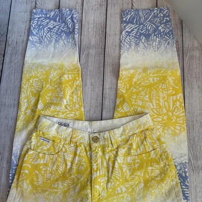 Pantalones ESCADA SPORT Vintage Palm Leave cintura alta 38 Foto 1 de 4