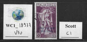 WC1_18937. AEGEAN GENERAL ISSUES. 50 cent 1930 FERRUCCI air stamp. Sc.C1. Used - Picture 1 of 1