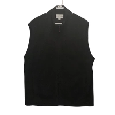 Седловидный мужской серый флисовый жилет на молнии большой на молнии минималистский стиль для улицы - Изображение 1 из 4