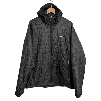 Patagonia Nano Puff Hoody Jacket Mens XL Black Primaloft Puffer Hooded Gorp FLAW - Image 1 of 4