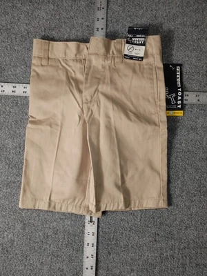 Pantalones Cortos Uniforme French Toast Niño Cintura Ajustable Frente Plano AR8 Caqui Talla 6  Foto 1 de 2