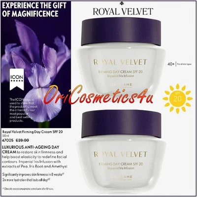 2 x Oriflame Royal Velvet Firming Day Creams SPF20 - Anti Ageing Age 40+ - Image 1 of 4