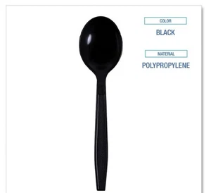 Cucharas de sopa pesadas - negras (1000/CT) nuevas - Imagen 1 de 2
