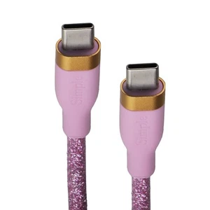 Simple Mode Séries 6FT Usb-C To Usb-C Câble - Rose Paillette - Photo 1 sur 2