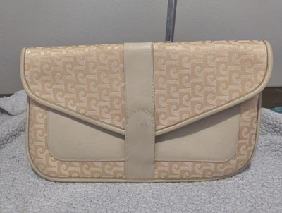 Bolso de mano grande Pierre Cardin beige champán vintage años 70, Foto 1 de 4
