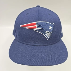 New England Patriots Hat Cap Fitted Mens 7 5/8 Blue NFL Football New Era Wool - Foto 1 di 18