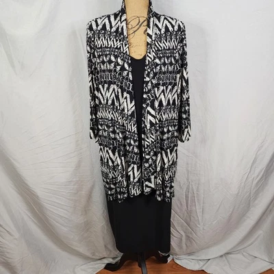 Vestido Vaina Vintage R&M RICHARDS Talla 3X Capas Chaqueta Adjunta Manga Larga Foto 1 de 4