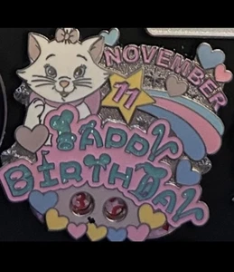 Disney Pins HKDL Hong Kong Aristocats Marie November Happy Birthday Pin VHTF - Picture 1 of 1