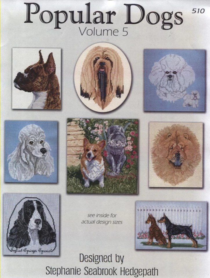 Popular Dogs Volume Five Counted Cross Stitch charts by Pegasus Originals - Image 1 of 1