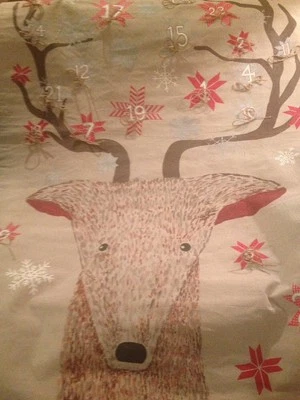 CALENDARIO DE ADVIENTO CARA DE RENO PINTADO NAVIDAD NIÑOS GRANERO DE CERÁMICA NUEVO Foto 1 de 4