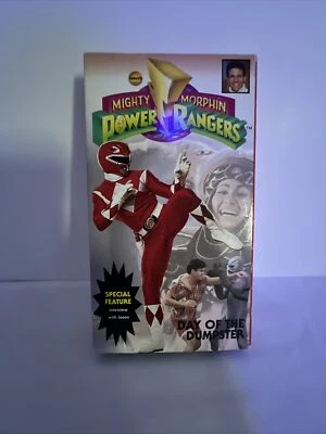 Mighty Morphin Power Rangers Day Of The Dumpster VHS Tape 1994 VTG Red Jason Foto 1 de 4