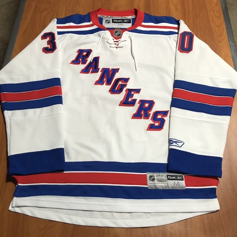 Reebok Henrik Lundqvist New York Rangers NHL Hockey Jersey NY White Adult Medium Cover