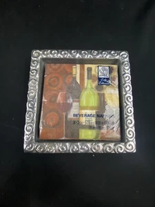 Porta tovaglioli da cocktail quadrato porta bigiotteria cambio piatto Hecho Messico peltro - Foto 1 di 11