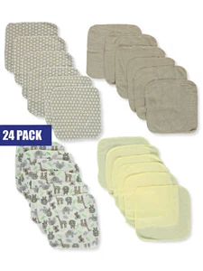 Little Beginnings Baby Boys' 24-Pack Washcloths - yellow/multi, one size - Picture 1 of 3