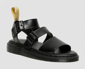 Dr. MARTENS VEGAN GRYPHON SANDALS, BLACK FELIX RUB OFF NEW SIZES 10,11,12,13