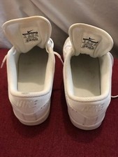 Boy Nike Tennis Classic Prm White Leather Shoes Sz 5 Preowned