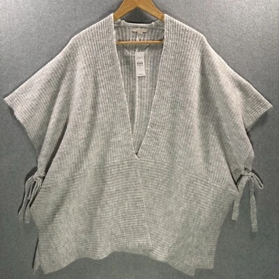 NWT Ann Taylor LOFT Women’s M/L Ribbed Shawl Open Wool Blend Wrap Sweater Top - Image 1 of 4