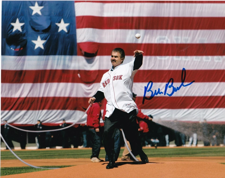 BILL BUCKNER  BOSTON RED SOX  BACK IN BOSTON   ACTION SIGNED 8x10 - Изображение 1 из 1
