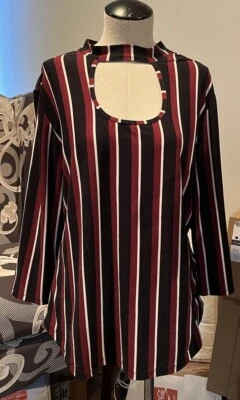 Top a rayas manga tres cuartos sin etiquetas nuevo sin etiquetas talla XXXL Foto 1 de 4